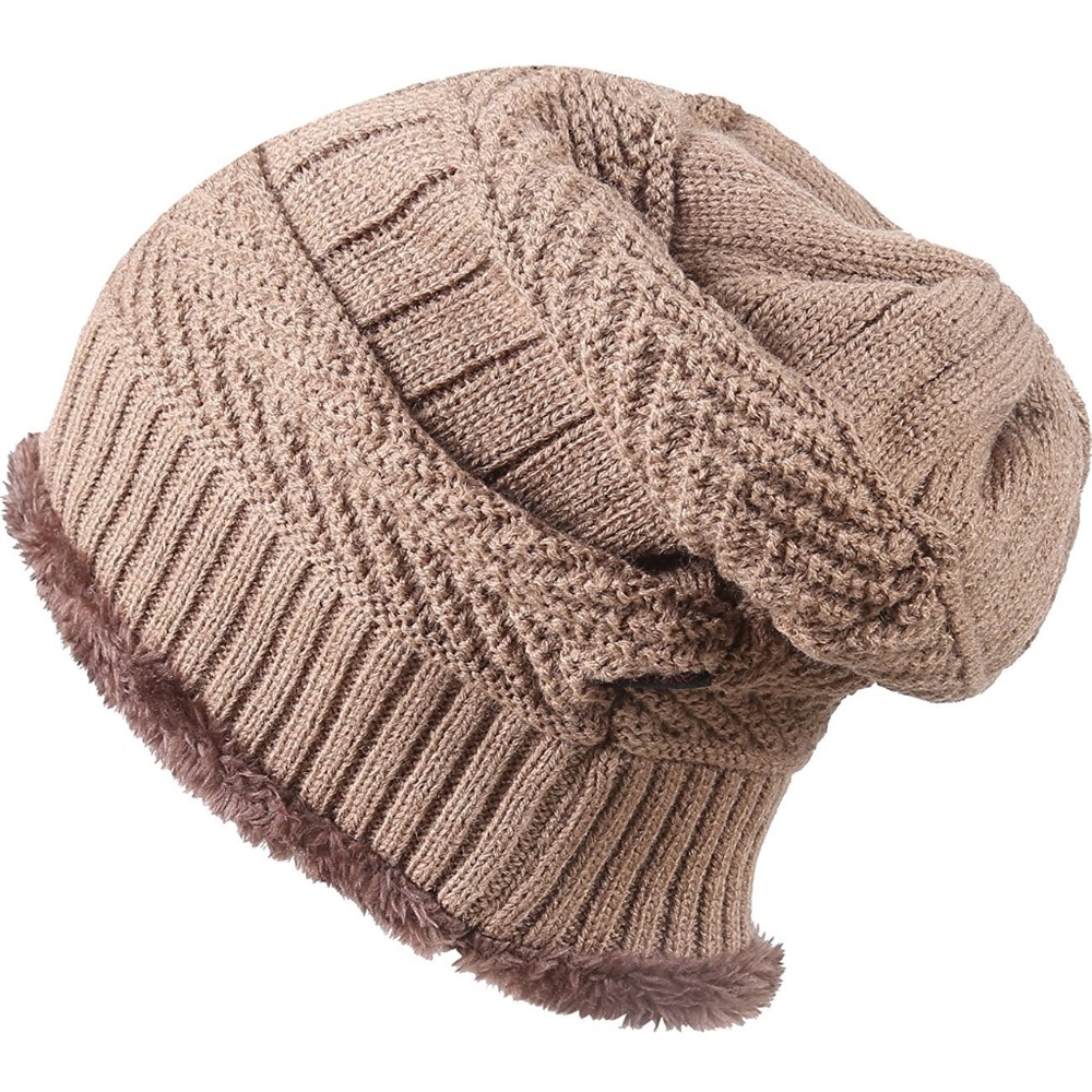 Winter Knit Skull Cap Woolen Slouchy Beanie Hat - Picture 2 of 5